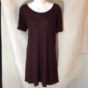 3/$15 burgundy shortDress shirt 4ever21 NWT